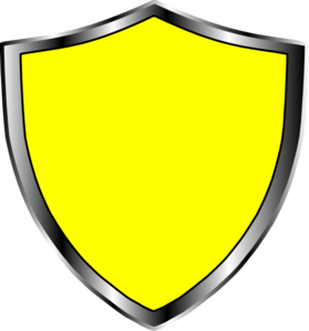 Escudo Medieval Amarelo Clip Art