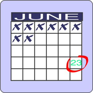 Altered Calendar With Mark Clip Art