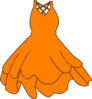 Orange Dress 2 Clip Art