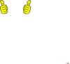 Yellow Two Thumbs 3 Clip Art