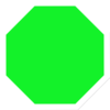 Bright Green Stop Sign Clip Art