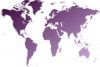 World Map Light Purple Clip Art
