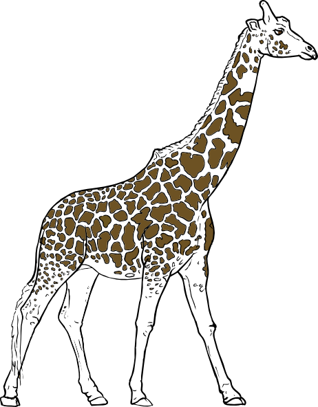 Giraff Animal Outline Clip Art at Clker.com - vector clip art online