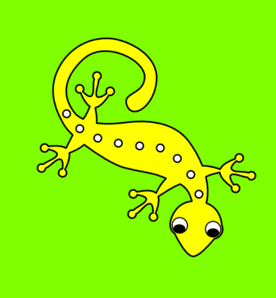 Lizard On Grass Clip Art