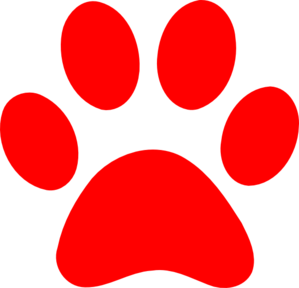 Red Paw Print Clip Art at Clker.com - vector clip art online, royalty