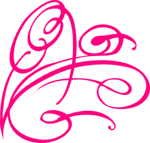 Pink Decorative Swirl Clip Art