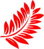 Red Fern Leaf Clip Art