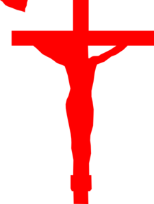 Jesus On The Cross Red Clip Art