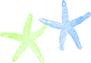 Blue And Green Starfish Clip Art