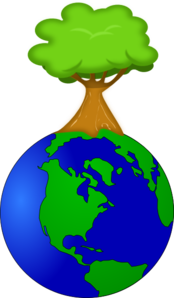 Tree On Top Of The World Clip Art