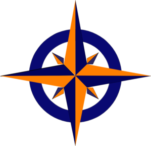 Compass Blue And Orange Compass Clip Art