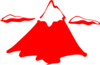 Mountain In Red. Clip Art