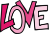 Love Freeform Text Clip Art