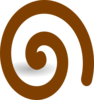 Brown Spiral Clip Art