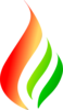 Maron  Flame Logo 6 Clip Art