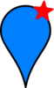 Blue Pin Starred Withoutshadow Clip Art