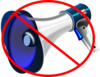 No Speaker Allowed Clip Art