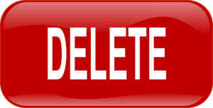 Red Delete Rectangle Button Clip Art