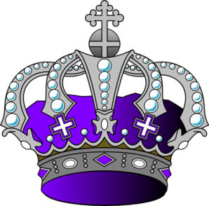 Silver Purple Crown Clip Art