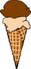 Ice Cream Choc Vanilla Clip Art