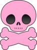 Pink Crossbones Clip Art