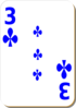 3 Of Clubs Clip Art