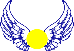 Blue Eagle Wing With Softball Clip Art