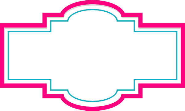 Box Label - Pink & Teal Clip Art at Clker.com - vector clip art online