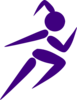 Girl Running Purple Clip Art
