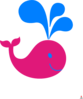 Pink And Blue Whale Clip Art