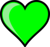 Neon Green Bubble Heart Clip Art