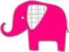 Pink Gray Elephant Clip Art