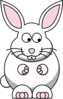 Rabbit Looking Right-down Clip Art