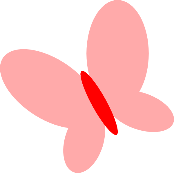 Pink Red Butterfly Clip Art at Clker.com - vector clip art online ...