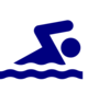 Blue Swimmer Icon Clip Art