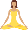 Woman In Yoga Position  Clip Art
