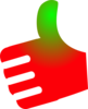 Thumb Up Red-green No Background Clip Art