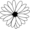 Daisy  Outline Clip Art