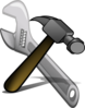 Crossed Hammer And Spanner Clip Art