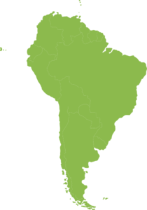 Continent Of South America Green Clip Art