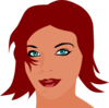 Red Headed Woman Clip Art