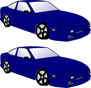 Blue Car2 Clip Art