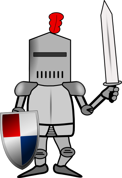 Knight In Armor With Shield And Sword Clip Art at Clker.com - vector