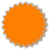 Starburst Orange Clip Art