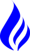 Blue Flame Simpleblueblack Clip Art