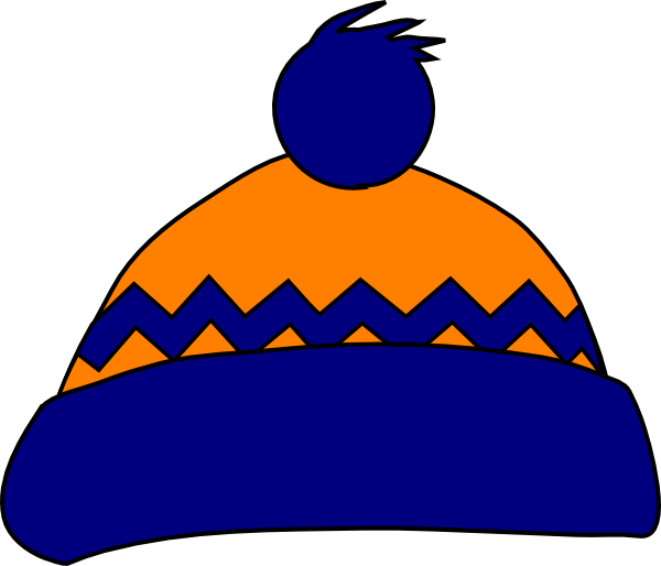 Orange & Navy Stocking Cap Clip Art at Clker.com - vector clip art