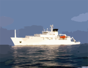 Usns Bowditch Oceanographic Survey Ship. Clip Art