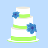 Cake Blue And Green Clip Art