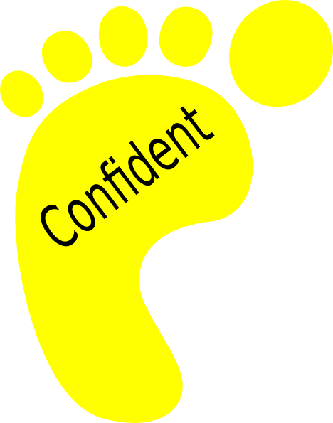 Yellow Left Foot Confident Clip Art at Clker.com - vector clip art