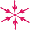 Skinny Pink Snowflake Clip Art